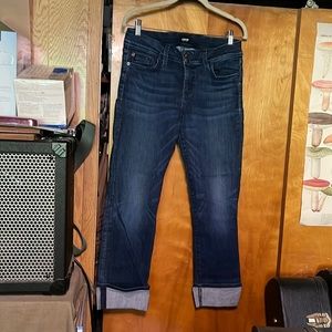 Hudson Ginny crop straight with cuffs Jean.